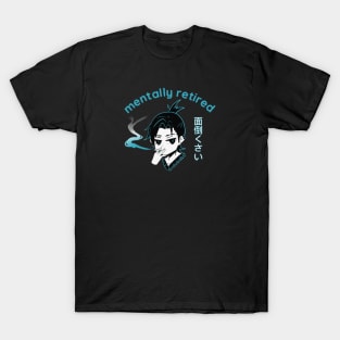 Mentally retired | GothicCat T-Shirt